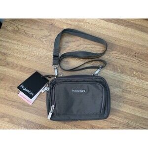 Baggalini Triple Zip Bag RFID Front Wallet Crossbody Fanny Belt Loops NEW NWT